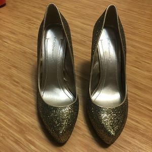 BCBGenertation Gold Glitter Heels